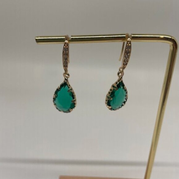 ⭐️💍FREE Baguette Tear Drop Rain Hipster Chic Glam Elegant Party Classy Earrings - Picture 3 of 9